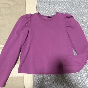 Zara Puffed Shoulder Sweatshirt